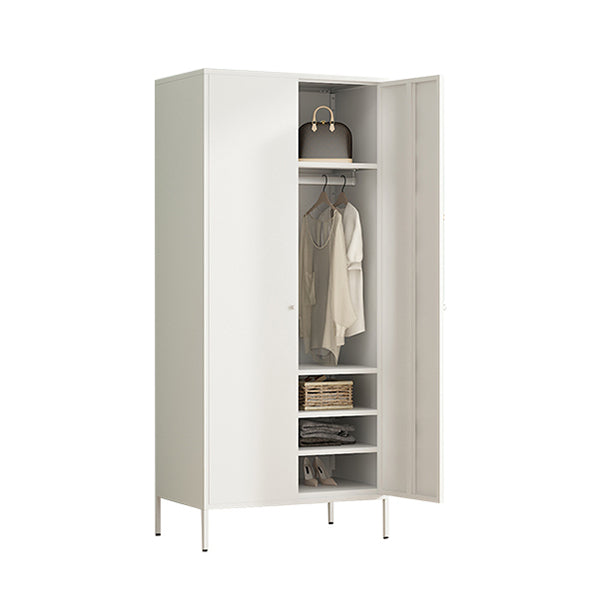 Contemporary Style Wardrobe 1-Door Metal Wardrobe Closet for Bedroom