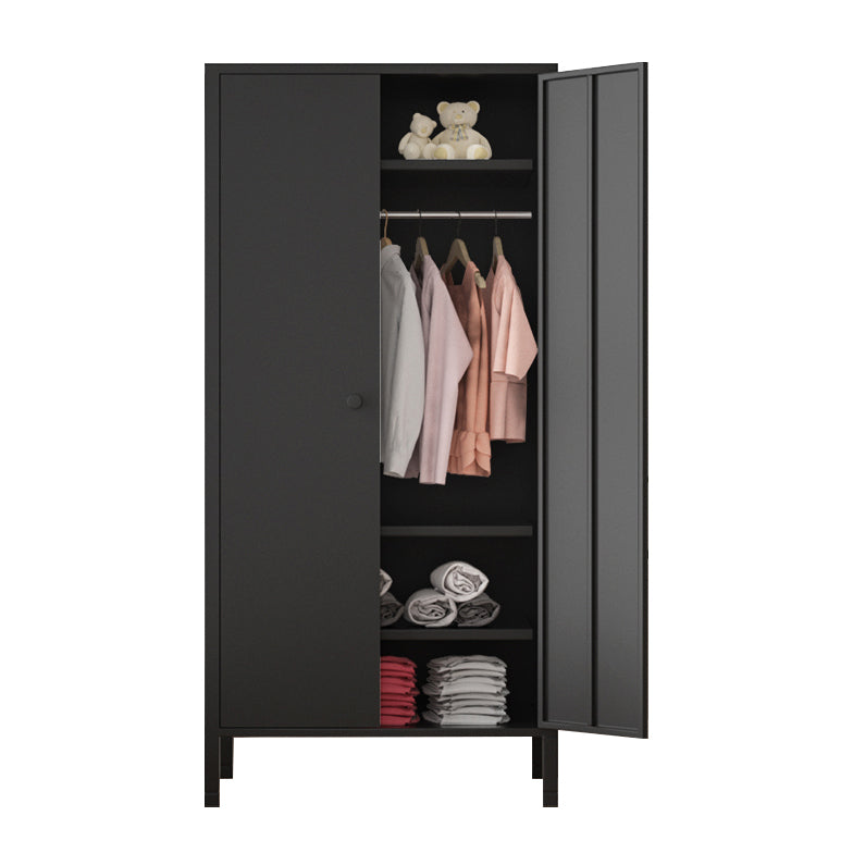 Contemporary Style Wardrobe 1-Door Metal Wardrobe Closet for Bedroom