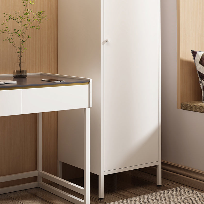 Contemporary Style Wardrobe 1-Door Metal Wardrobe Closet for Bedroom