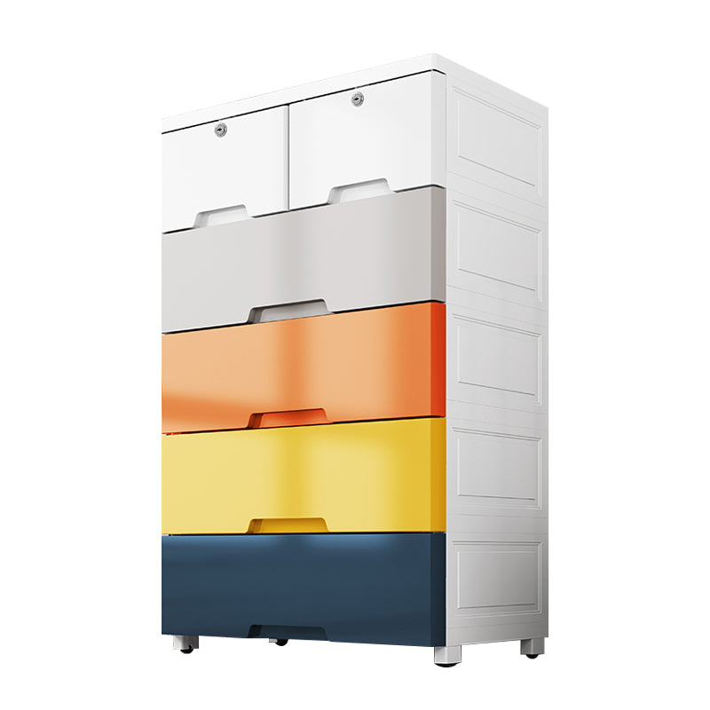 Contemporary Style Wardrobe Plastic Bedroom Wardrobe Closet With Drawers
