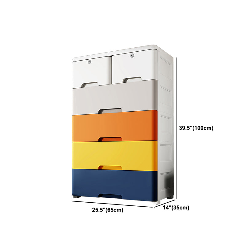 Contemporary Style Wardrobe Plastic Bedroom Wardrobe Closet With Drawers