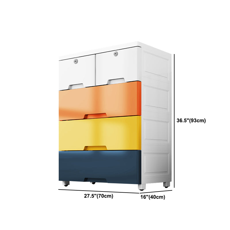 Contemporary Style Wardrobe Plastic Bedroom Wardrobe Closet With Drawers