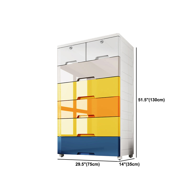 Contemporary Style Wardrobe Plastic Bedroom Wardrobe Closet With Drawers