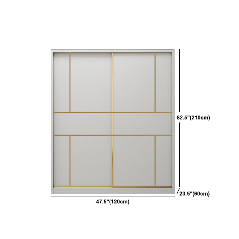 Manufactured Wood White Storage Cabinet with Sliding Door Modern Cabinet with Drawers