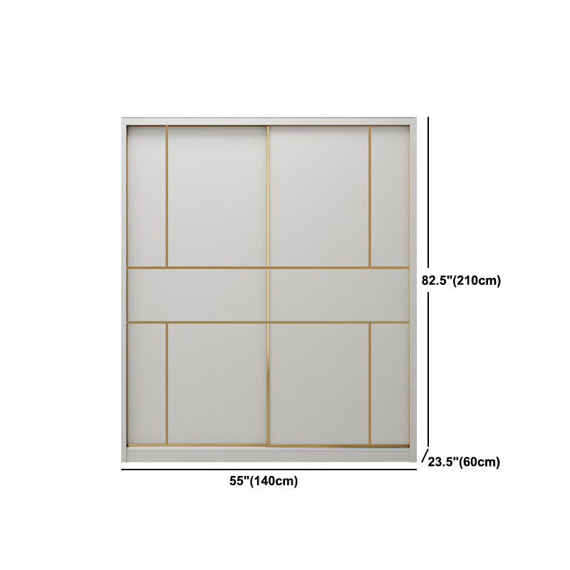 Manufactured Wood White Storage Cabinet with Sliding Door Modern Cabinet with Drawers