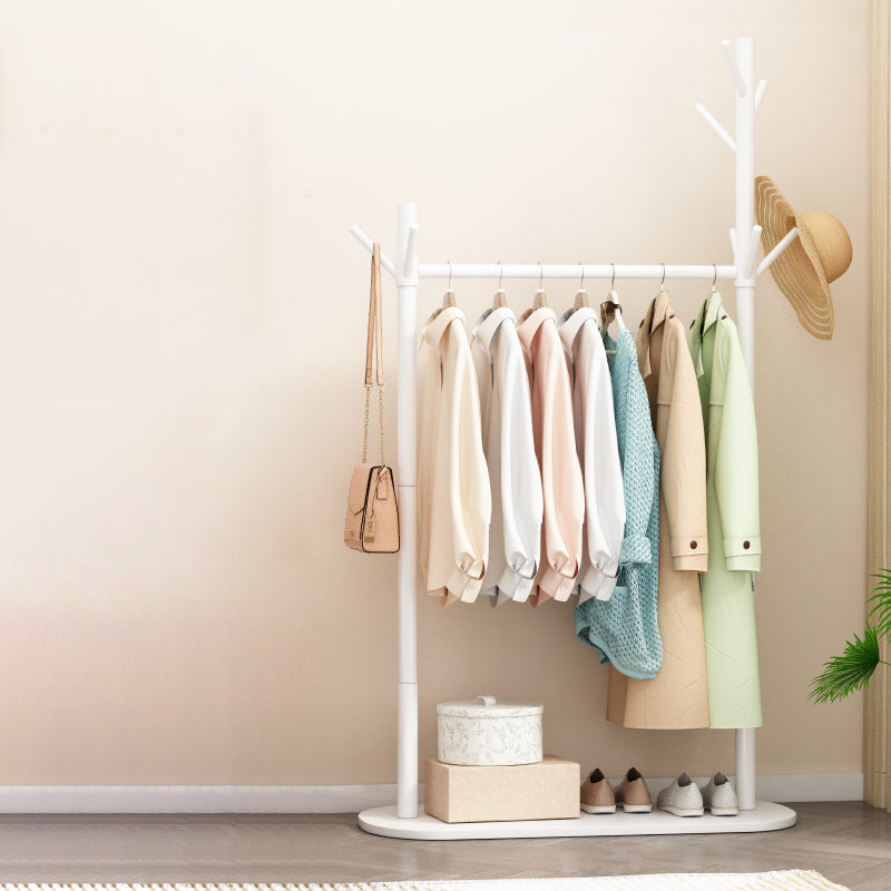 Contemporary Style Open Armoire Pine Wood Armoire with Clothing Rod