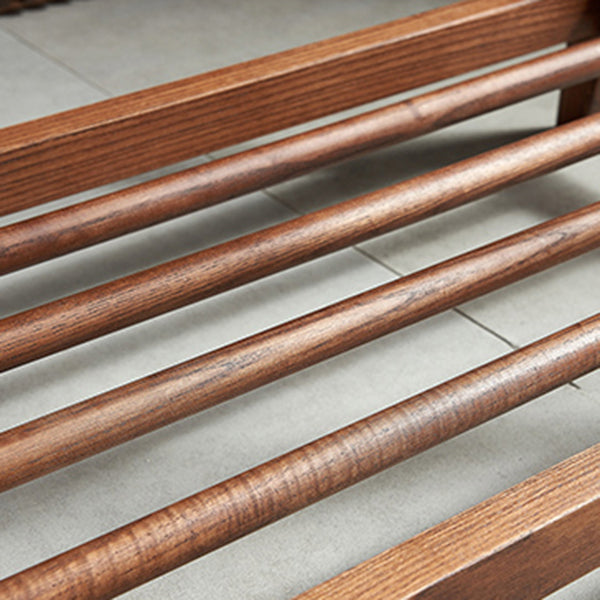 Brown Contemporary Style Armoire Ash Wood Open Armoire with Clothing Rod