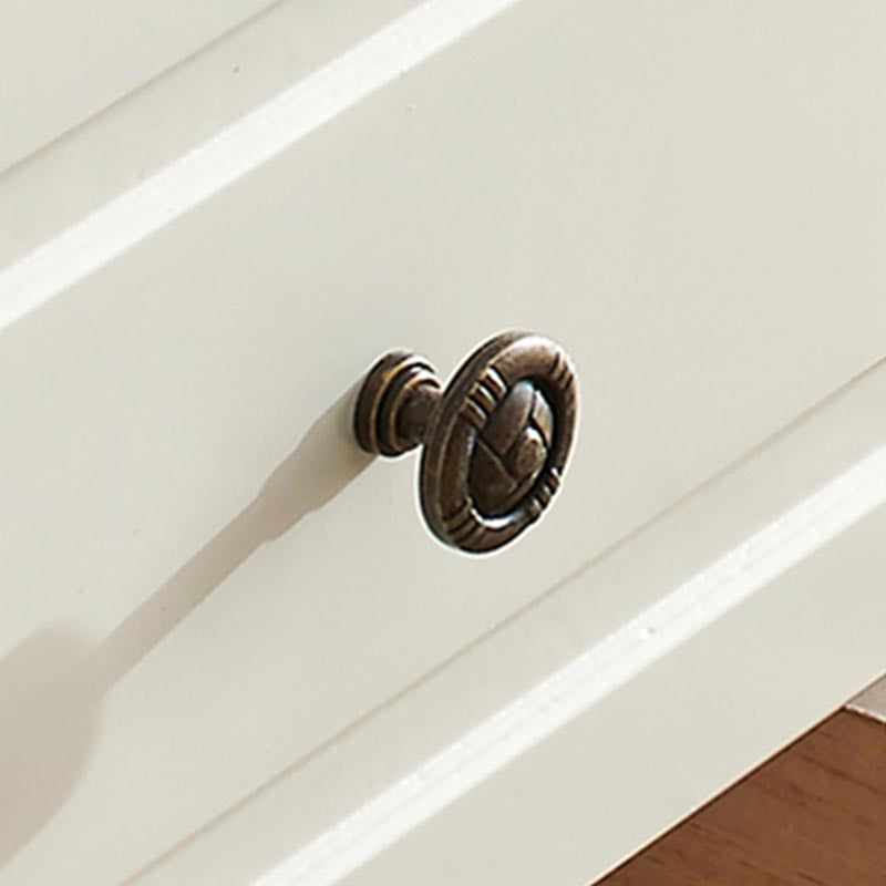 Coastal Style Wardrobe Armoire Rubber Wood and Engineered Wood Wardrobe Cabinet