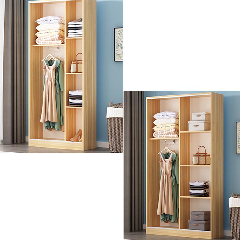 Modern Style Wardrobe Cabinet Engineered Wood Armoire for Bedroom