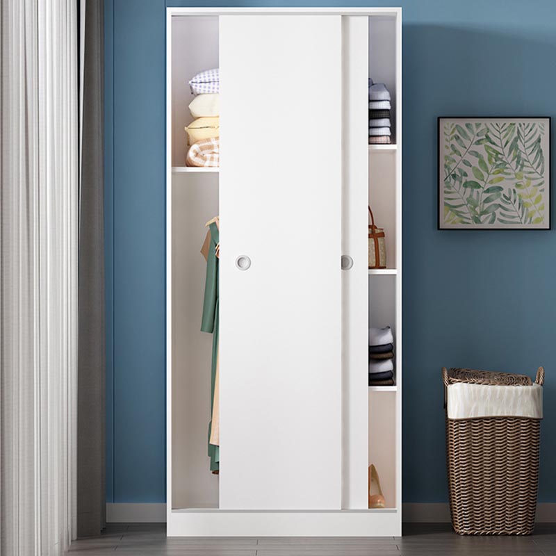 Modern Style Wardrobe Cabinet Engineered Wood Armoire for Bedroom