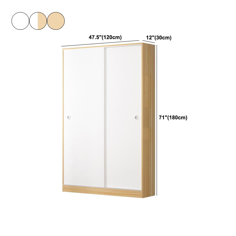 Modern Style Wardrobe Cabinet Engineered Wood Armoire for Bedroom
