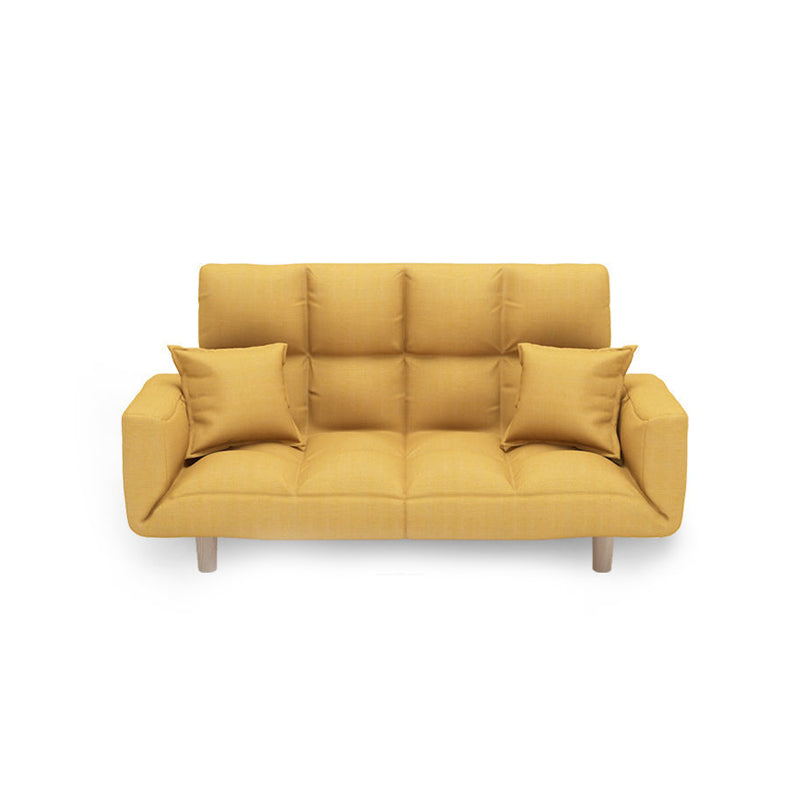 Linen Blend Contemporary Square Sofa Convertible Sofa, 45.66" L X 17.71" W X 25.98" H