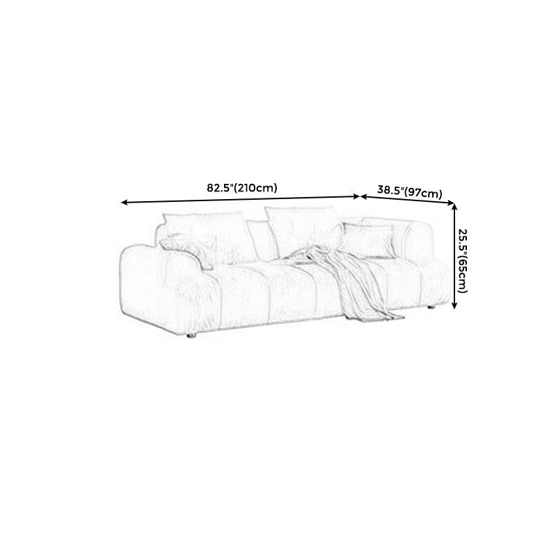 Stationary Square Arm Standard Cushions Contemporary Seating for Living Room
