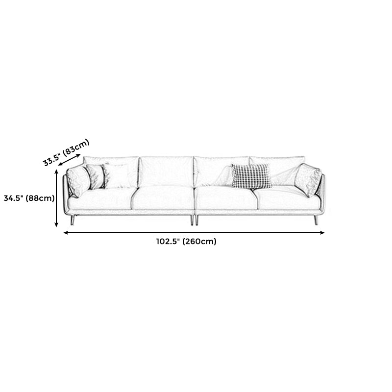 Standard Faux Leather Stain Resistant Square Arm Settee Couch