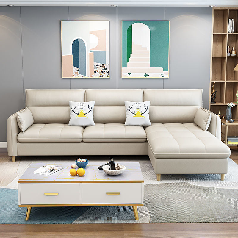 Scandinavian Modular Sofa with Pillow Top Arm and Storage for 3 People