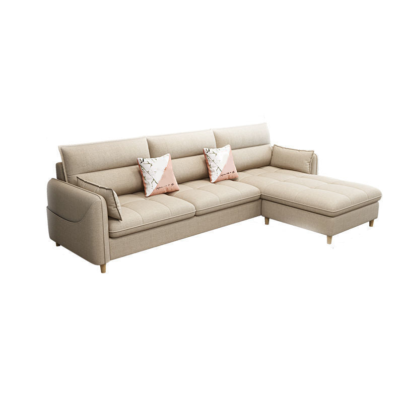 Scandinavian Modular Sofa with Pillow Top Arm and Storage for 3 People