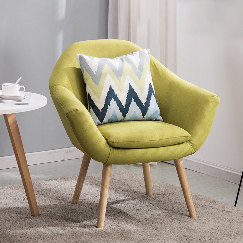 Linen Accent Armchair 29.13" L x 26.77" W x 21.25" H Flared Arms Arms Chair