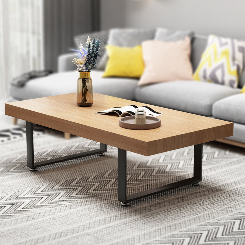 Nordic Rectangular Coffee Cocktail Table Wooden Sled Coffee Table