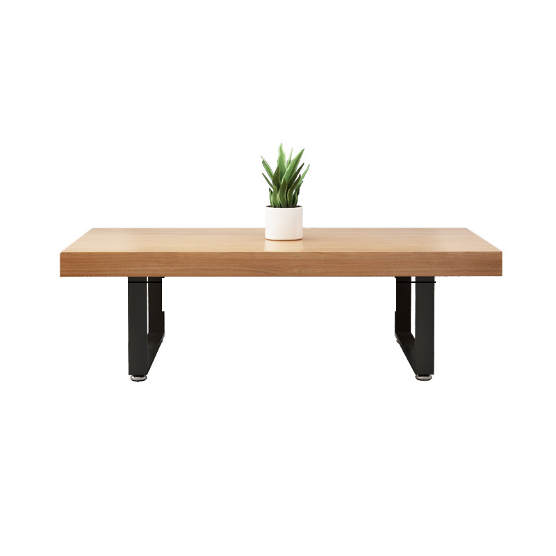 Nordic Rectangular Coffee Cocktail Table Wooden Sled Coffee Table
