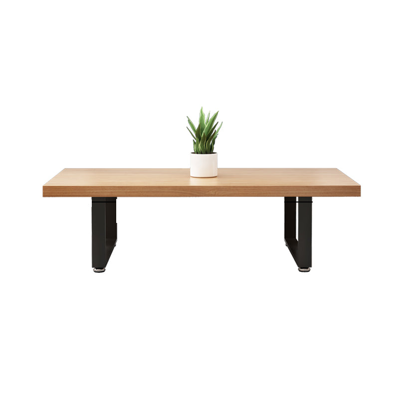 Nordic Rectangular Coffee Cocktail Table Wooden Sled Coffee Table
