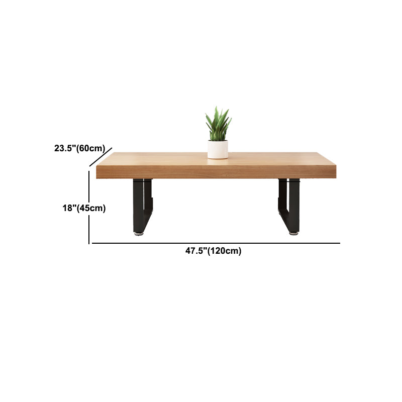 Nordic Rectangular Coffee Cocktail Table Wooden Sled Coffee Table