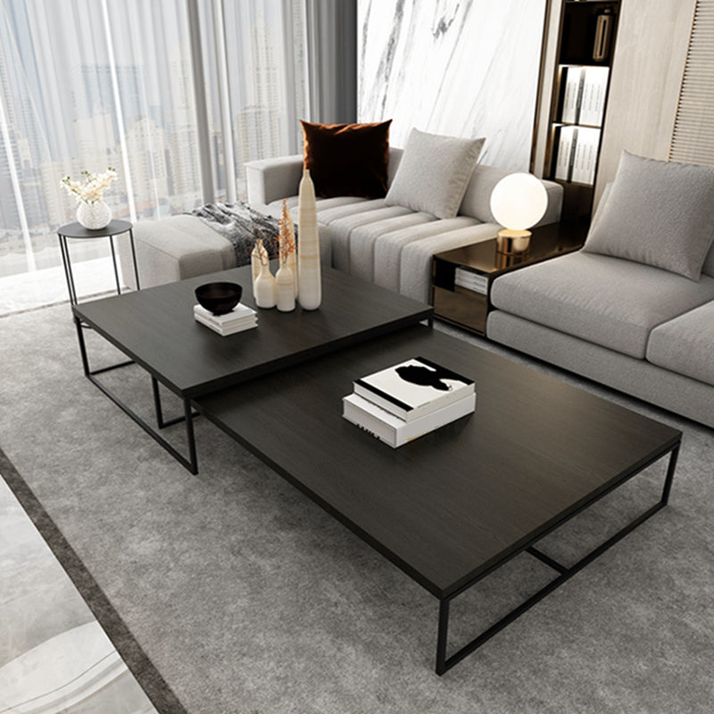 North European Wood Coffee Table Rectangle Frame Cocktail Table