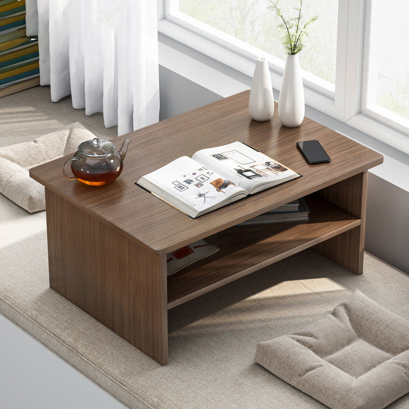 Modern 12.5"Tall Sled Rectangular Wooden Table Top Coffee Table