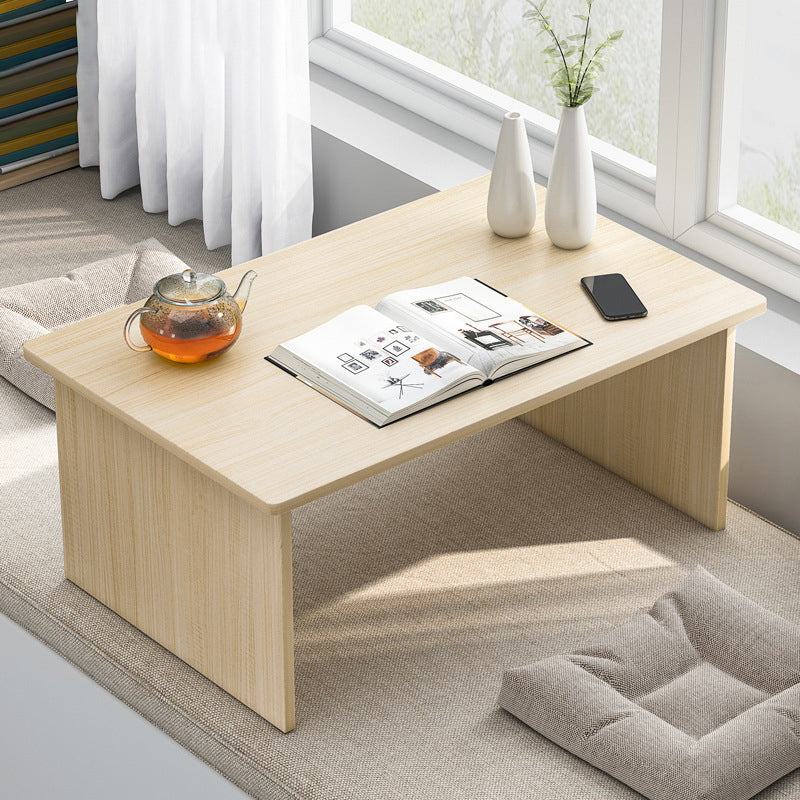 Modern 12.5"Tall Sled Rectangular Wooden Table Top Coffee Table