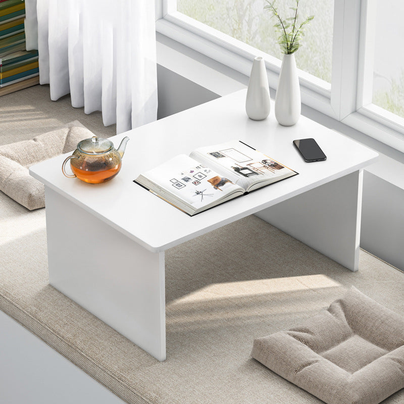 Modern 12.5"Tall Sled Rectangular Wooden Table Top Coffee Table