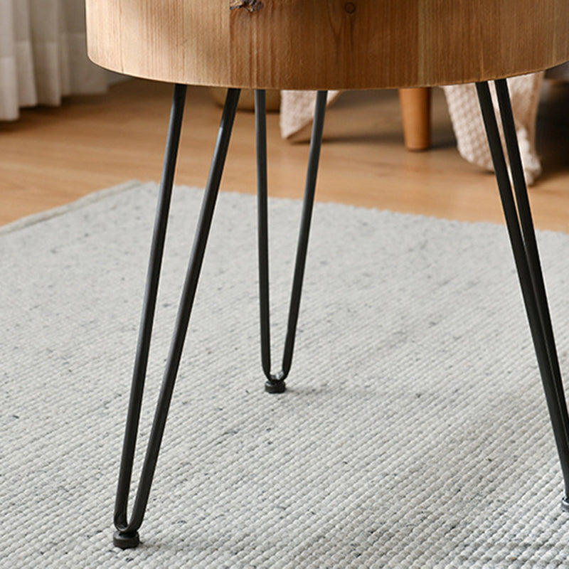 Round Wooden Coffee Table North European 3 Legs Coffee Table