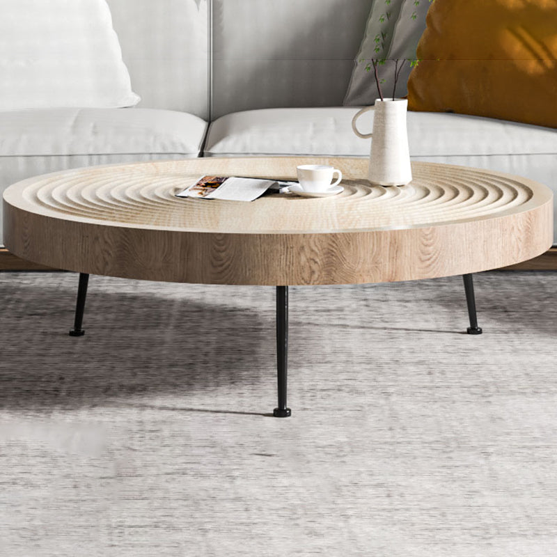 Round Wooden Coffee Table North European 3 Legs Coffee Table