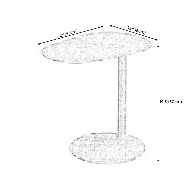 Scandinavian Free-Form Sofa SideTable Metal Pedestal End Table