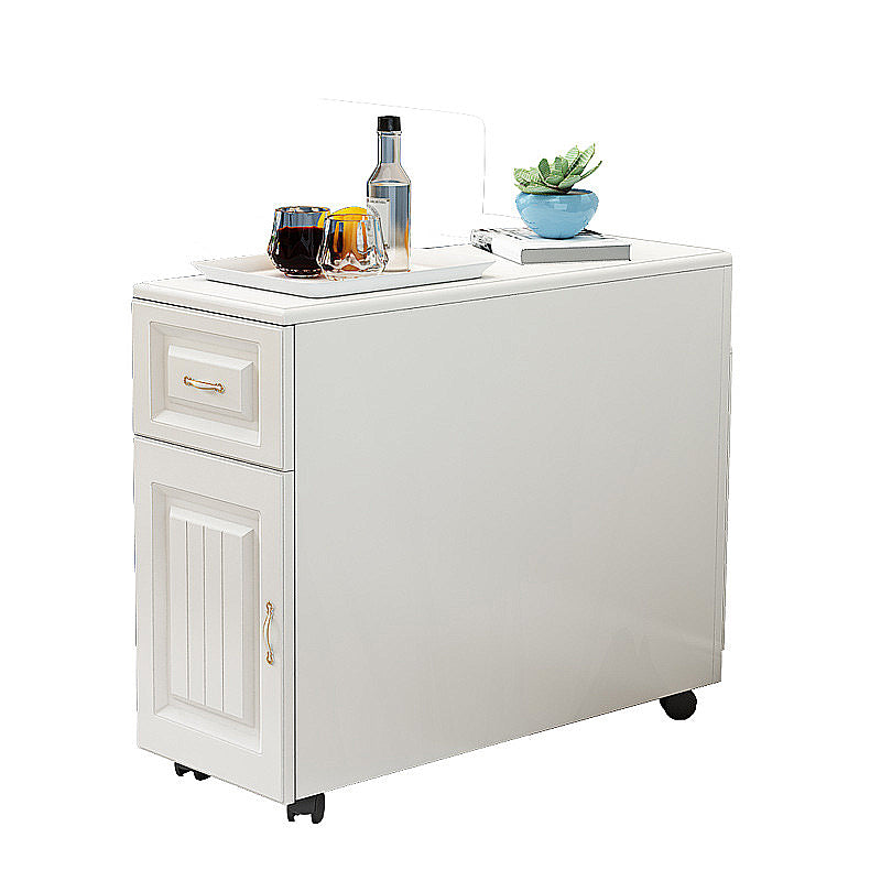 Contemporary Rectangular End Table Removanle Wood Sofa Side Table with Storage