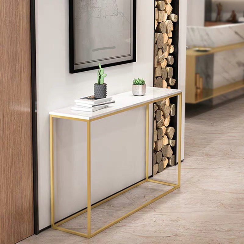 Marble Top Console Table for Hall Console Accent Table 29.53"
