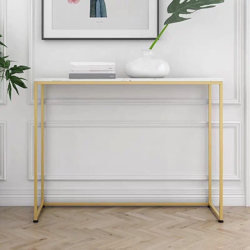 Marble Top Console Table for Hall Console Accent Table 29.53"