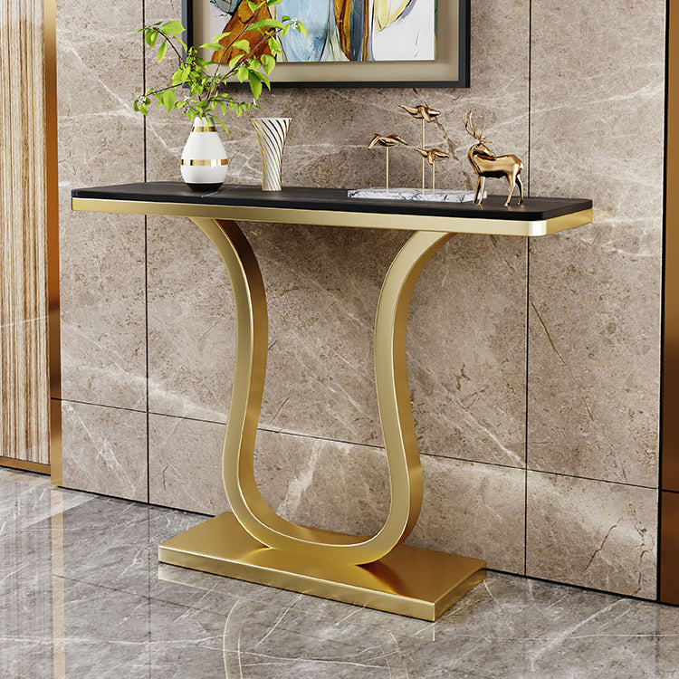 Slate 31.5"H Top Table with Pedestal Base Console Table for Hallway