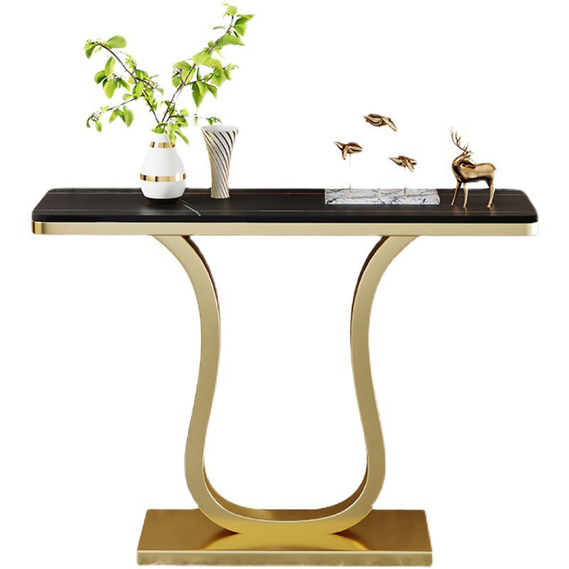 Slate 31.5"H Top Table with Pedestal Base Console Table for Hallway