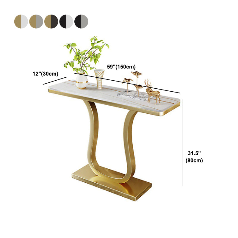 Slate 31.5"H Top Table with Pedestal Base Console Table for Hallway
