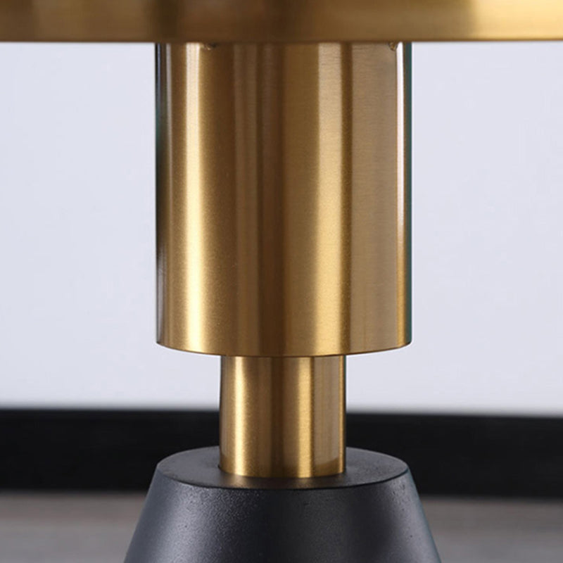 Glam Glossy Marble/Stone Top End Table Stainless Steel Pedestal Sofa Side Table