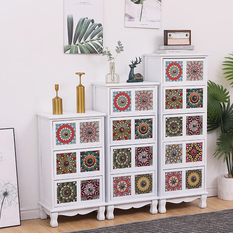 Brown Storage Chest Traditional Style Wooden Storage Chest Dresser with Drawers