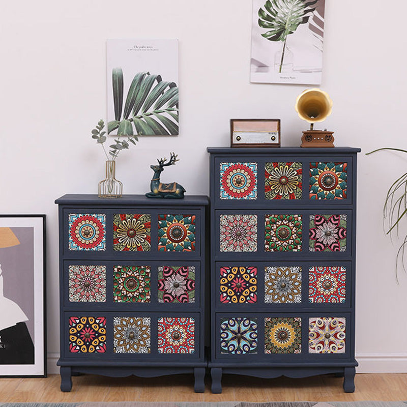 Brown Storage Chest Traditional Style Wooden Storage Chest Dresser with Drawers