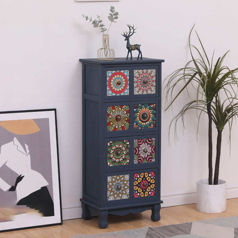 Brown Storage Chest Traditional Style Wooden Storage Chest Dresser with Drawers
