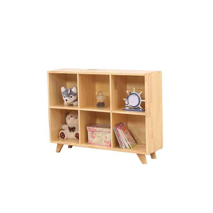 Contemporary Pine Wood Bookshelf Closed Back Bookcase for Home Office