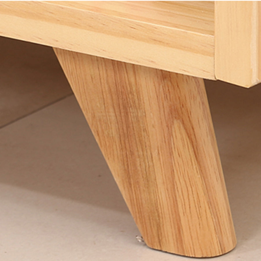 Contemporary Pine Wood Bookshelf Closed Back Bookcase for Home Office