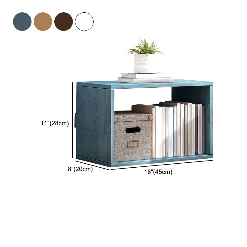 Contemporary Engineer Wood Bookshelf Open Back Bookcase,17.7"L x 7.9"W x 11"H