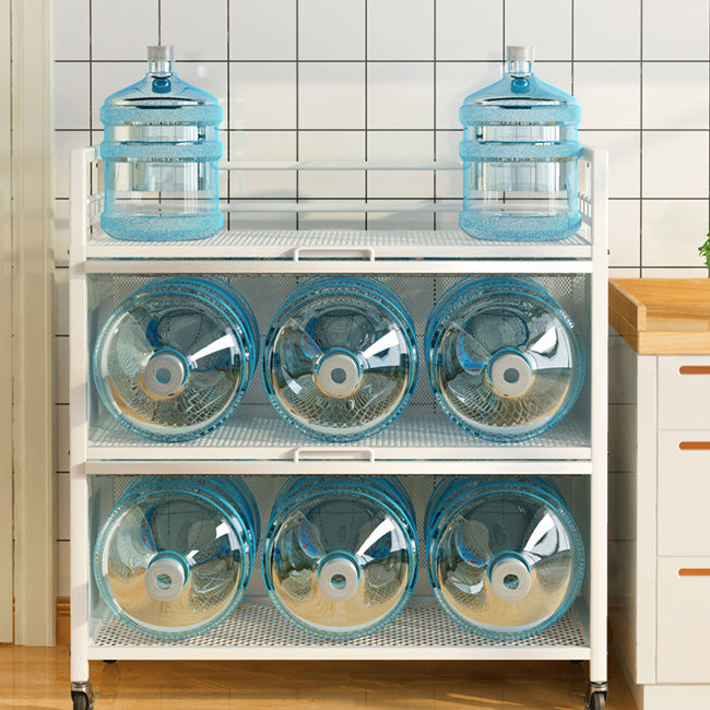 Modern Style Bookshelf Metal Closed Back Bookcase with Door for Office