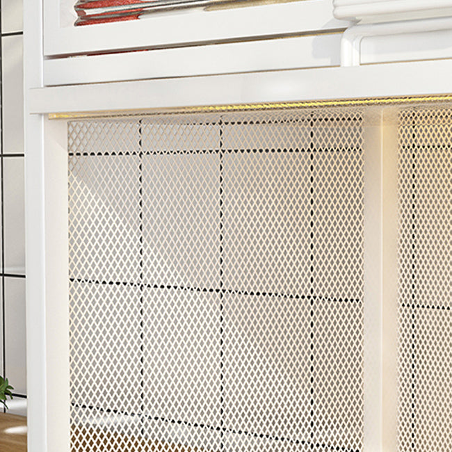 Modern Style Bookshelf Metal Closed Back Bookcase with Door for Office