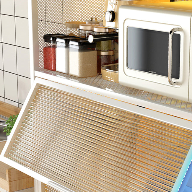 Modern Style Bookshelf Metal Closed Back Bookcase with Door for Office