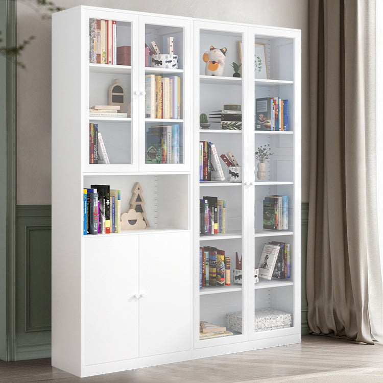 Closed Back Steel Bookshelf Modern Home Living Room Bedroom Standard Bookcase