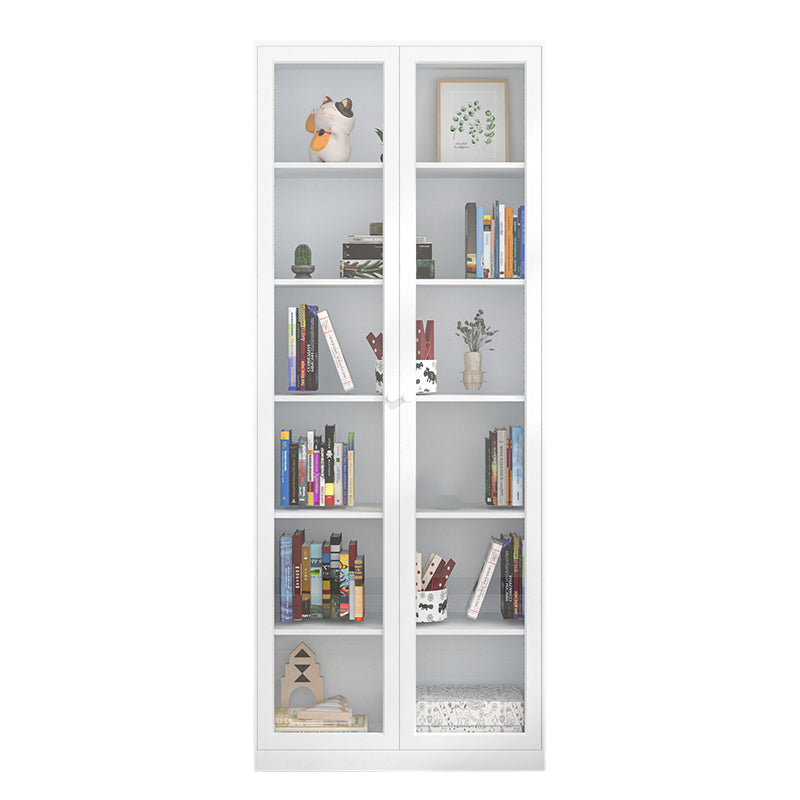 Closed Back Steel Bookshelf Modern Home Living Room Bedroom Standard Bookcase